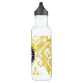 Chic pastellgelb und grau-kat-Stammmuster Trinkflasche (Rechts)