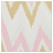 Chic pastellrosa Goldkat-Zickzack Muster Stoff (Nahaufnahme)