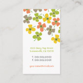 Chic Pastels Daisies Pop Sommer Blume Whimsical Visitenkarte (Rückseite)