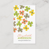 Chic Pastels Daisies Pop Sommer Blume Whimsical Visitenkarte (Vorderseite)