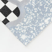 Chic Patchwork Suspicious Black Cat Gingham & Chec Fleecedecke (Ecke)