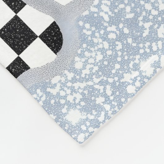 Chic Patchwork Suspicious Black Cat Gingham & Chec Fleecedecke (Ecke)