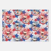 Chic Patriotic Stars Fireworks Pinup Geschenkpapier Set (Vorderseite 2)