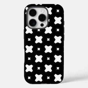 Chic Pattern Design in Schwarz-Weiß iPhone 16 Pro Hülle