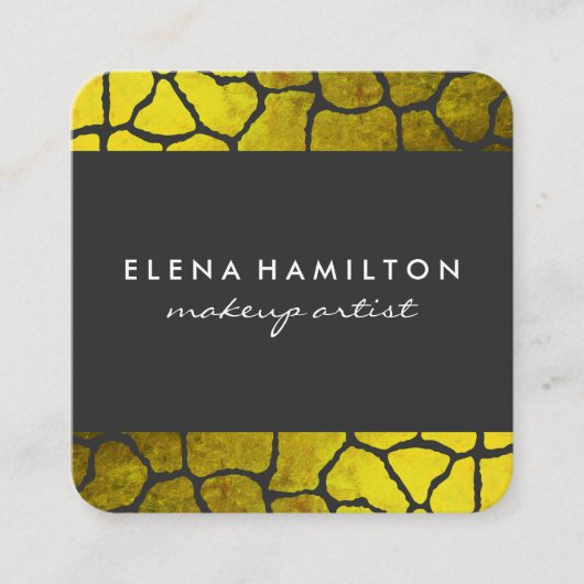 Chic Pattern Trim Quadratische Visitenkarte (Vorderseite)