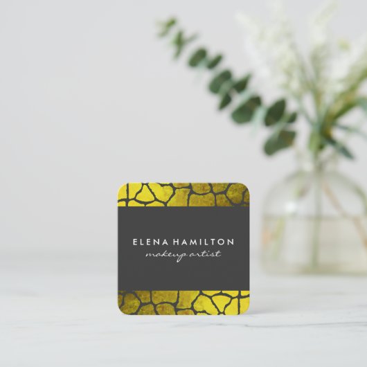 Chic Pattern Trim Quadratische Visitenkarte (Stehend Vorderseite)