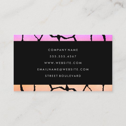 Chic Pattern Trim Visitenkarte (Rückseite)