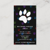 Chic Paws Hunde Katze sitzend Visitenkarte (Rückseite)