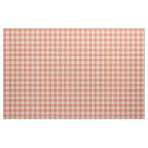 chic peach and white darker gingham pattern