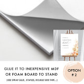 Chic Peach Cream Floral Brautparty Begrüßungszeich Poster