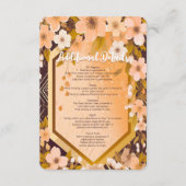 Chic Peach Floral Champagne Brautparty Party Begleitkarte (Vorderseite)