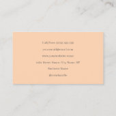 Chic Peach Gingham Groovy Visitenkarte (Rückseite)