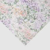 Chic Peach Lilac Lavender Floral Brautparty Seidenpapier (Ausschnitt)