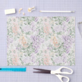 Chic Peach Lilac Lavender Floral Brautparty Seidenpapier (Handwerk)