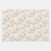 Chic Peach Lilac Lavender Floral Wedding Geschenkpapier Set (Vorderseite 3)
