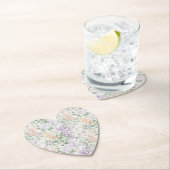 Chic Peach Lilac Lavender Floral Wedding Untersetzer (Vor Ort)