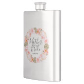 Chic Peach Mint Bloral Wreath Mutter der Braut Flachmann (Links)