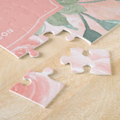 Chic Peach Mint Wasserfarbe Blumenblume Mädchen Puzzle (Seite)