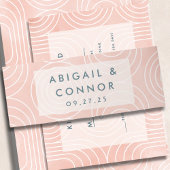 Chic Peach Ovals & Circles Wedding Einladung