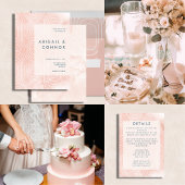 Chic Peach Ovals & Circles Wedding Einladung