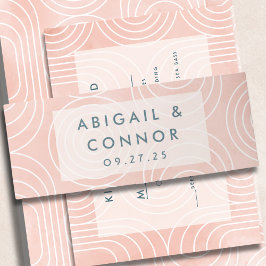 Chic Peach Ovals & Circles Wedding Einladungsbanderole