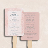 Chic Peach Ovals & Circles Wedding Fächer