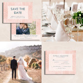 Chic Peach Ovals & Circles Wedding Tischnummer