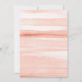 Chic Peach Pink Blume Rose Gold Hat Abschluss Einladung (Rückseite)