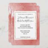 Chic Peach Spice Wedding Einladung (Vorne/Hinten)