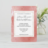 Chic Peach Spice Wedding Einladung (Stehend Vorderseite)