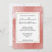 Chic Peach Spice Wedding Einladung (Vorderseite)