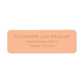 Chic Peach Summer Wedding Rücksendeadresse (Vorne)