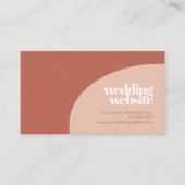 Chic peach terracotta arc Hochzeitskarte Begleitkarte (Vorderseite)