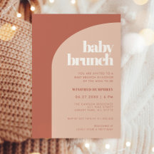 Chic peach terracotta arch Baby Brunch