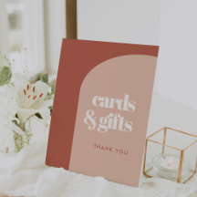 Chic peach terracotta arch Cards & Gifts Hochzeit