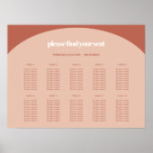 Chic peach terracotta arch chart poster (Vorne)
