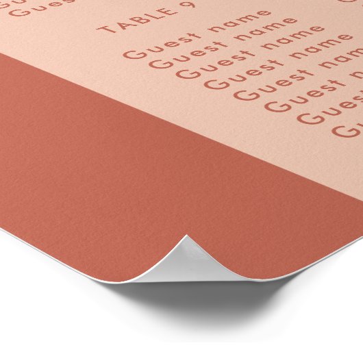 Chic peach terracotta arch chart poster (Ecke)