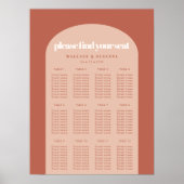 Chic peach terracotta arch chart poster (Vorne)