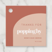 Chic peach terracotta arch Danke für die Durchreis Geschenkanhänger (Vorderseite)