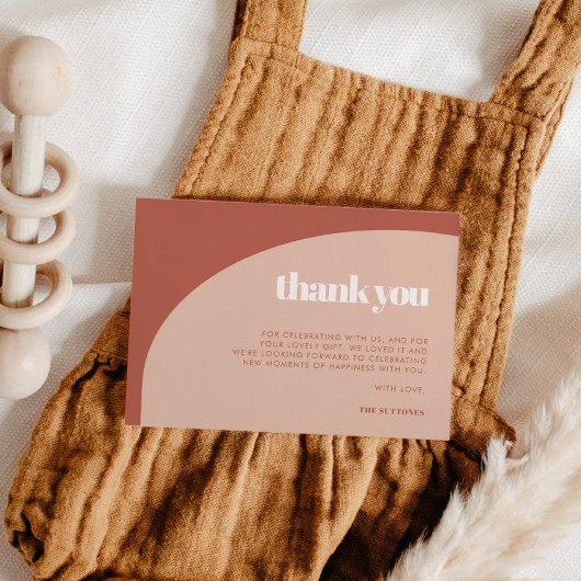 Chic peach terracotta arch Danke Karte