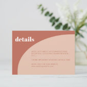 Chic peach terracotta arch Details Karte (Stehend Vorderseite)