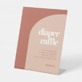 Chic peach terracotta arch Diaper Raffle Sockelschild (Vorderseite)