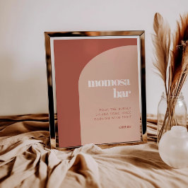 Chic peach terracotta arch Momosa Bar Poster