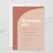 Chic peach terracotta arch Morning After Brunch Einladung (Vorderseite)