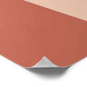 Chic peach terracotta arch Oh Baby Willkommen Poster (Ecke)