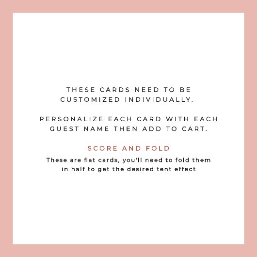 Chic peach terracotta arch Platzkarte Tischnummer