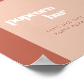 Chic peach terracotta arch Popcorn Bar sign Poster (Ecke)