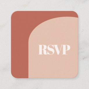 Chic peach terracotta arch QR code UAWG response Begleitkarte