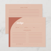 Chic peach terracotta arch Rezept Karte (Vorne/Hinten)