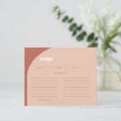 Chic peach terracotta arch Rezept Karte (Stehend Vorderseite)